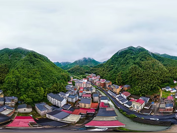 Mountain Township Scenery Day HDR texture (ID:ffach652746)