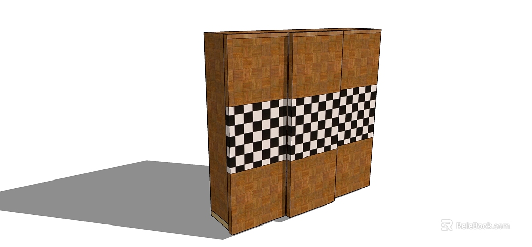 Yellow-brown woven wood black and white plat wardrobe finish texture