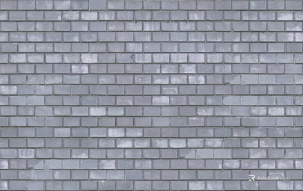 Brick wall shiny gray plaid brick texture