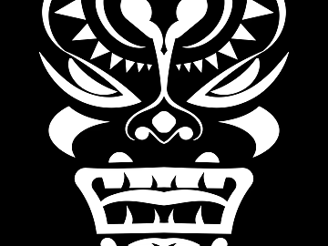 Tattoo black and white mask pattern texture pattern graphics (ID:ffach137584)