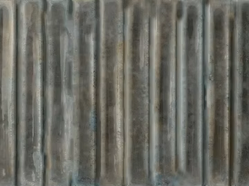 Old silver gray corrugated metal plate wall texture (ID:ffaeh366046)