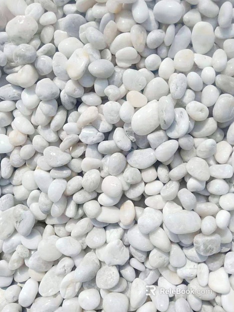 White cobblestone courtyard ground decoration texture