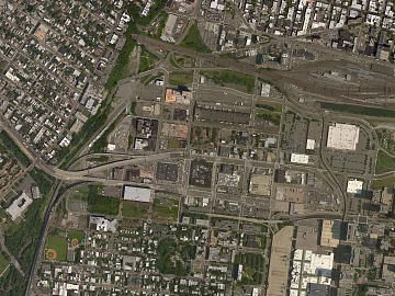 Aerial view of the city 3d model