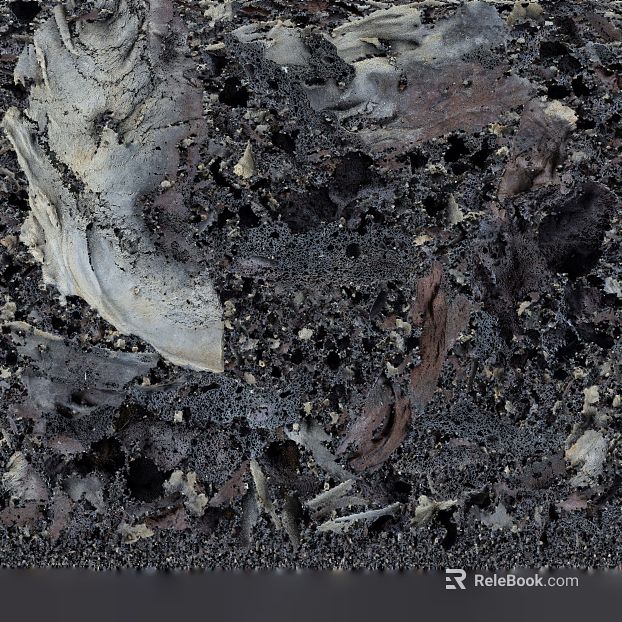 Dark Ash Black Volcanic Stone Outdoor Pavement texture
