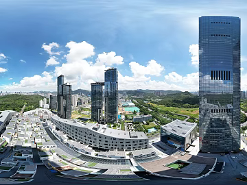 HDR urban ecological greening panorama texture (ID:ffach419603)