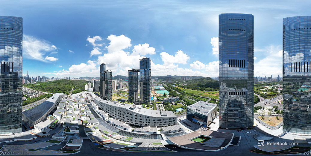HDR urban ecological greening panorama texture