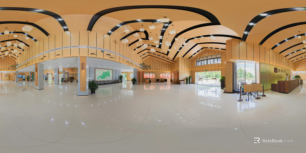 Indoor Visitor Center Lobby Day HDR Map texture