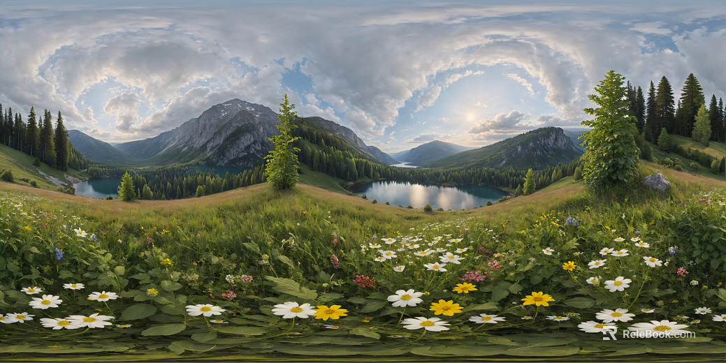 Outdoor Grassland Landscape Daytime Cloudy HDR texture