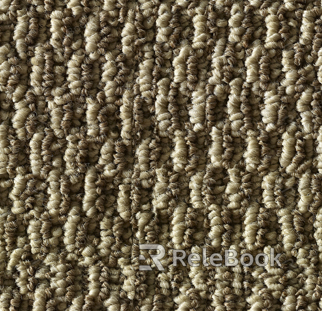 A coarse, rustic beige carpet with visible yarn knots and uneven texture, offering a natural, earthy aesthetic.