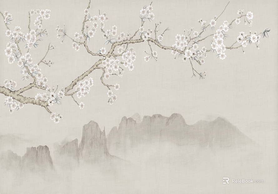 Plant painting texture