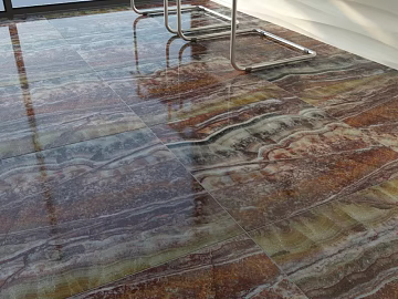 Red brown flow pattern marble indoor floor tile texture (ID:ffaeh616556)