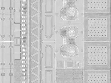 Grey cement ground industrial wind pavement 3d model