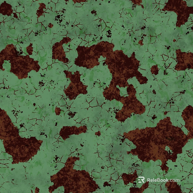 Green bottom rust crack metal wall decoration texture
