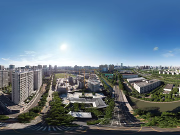 HDR urban ecological greening panorama texture (ID:ffach035203)