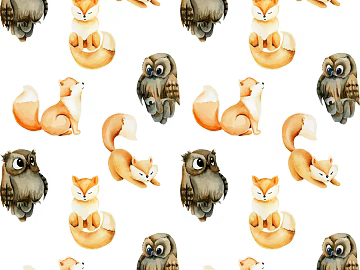 Children's wallpaper cartoon animal pattern texture (ID:ffach235361)