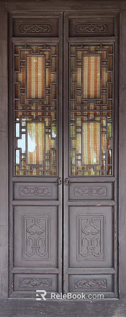 Chinese Pane Wooden Door texture