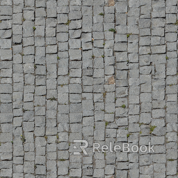 The image displays a rustic, cobblestone pavement with mossy accents, evoking an old-world charm and sturdy texture suitable for walkways or outdoor spaces.