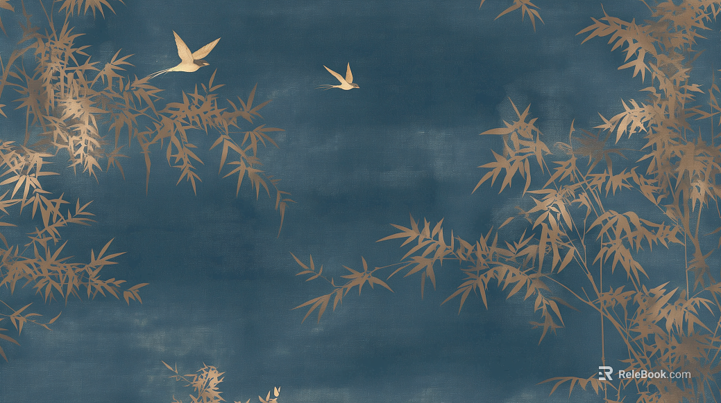 New Chinese Style Mural Decorative Painting texture