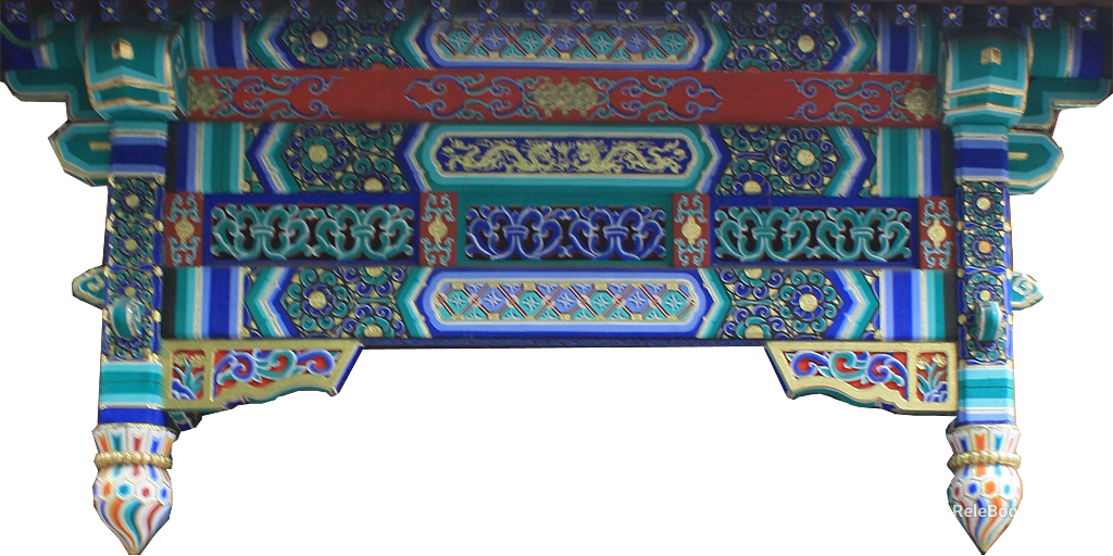 Green painted solid wood beam frame texture