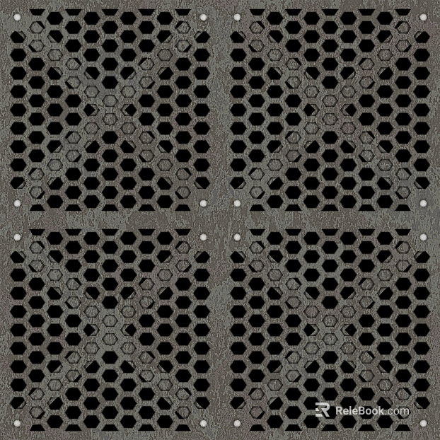 Perforated plate metal texture