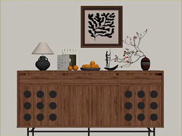 Walnut Wood-grain Silent Side Cabinet Panel texture (ID:ffaeh098974)