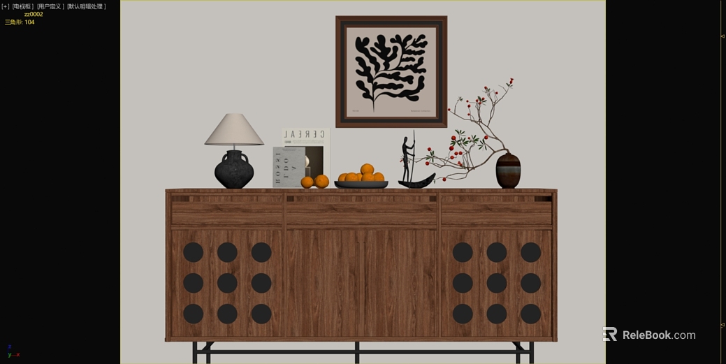 Walnut Wood-grain Silent Side Cabinet Panel texture