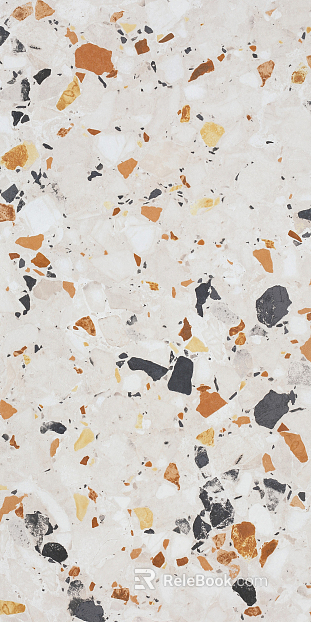 Large particle terrazzo rock slab texture