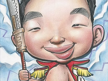 Big Head Figure Illustration texture (ID:ffhae352)
