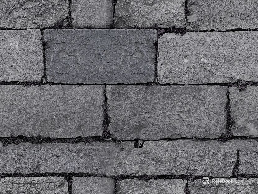 Culture stone gray rubble block seamless texture