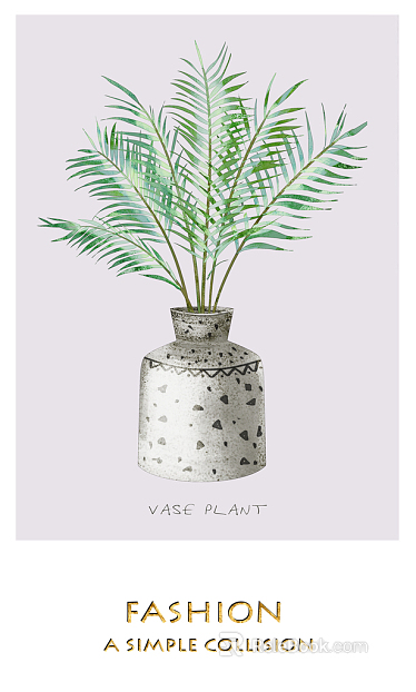 Plant painting texture
