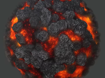 Lava PBR texture (ID:ffach920181)