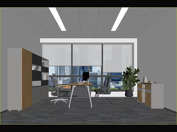 Modern dark gray square carpet for office 3d model