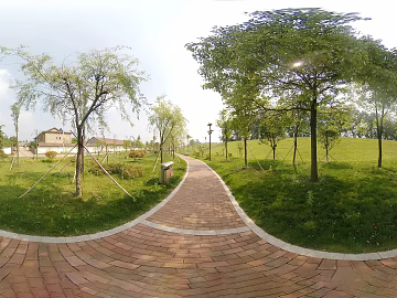 HDR ecological greening garden panorama texture (ID:ffaeh559174)