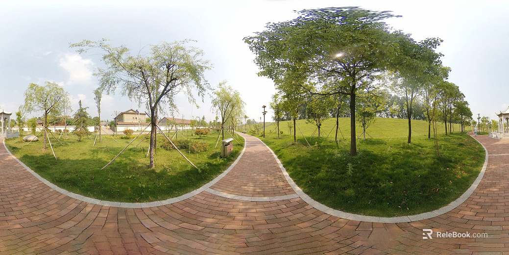HDR ecological greening garden panorama texture