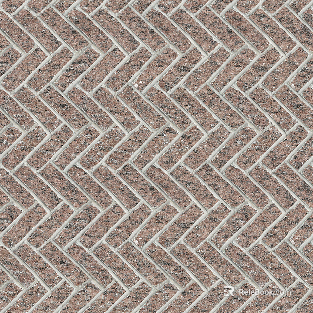 Herringbone pattern cement floor tile permeable brick sidewalk road square ground texture