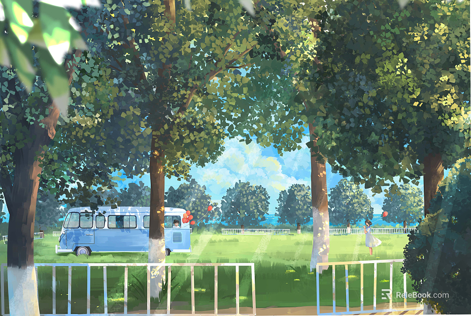 landscape painting texture