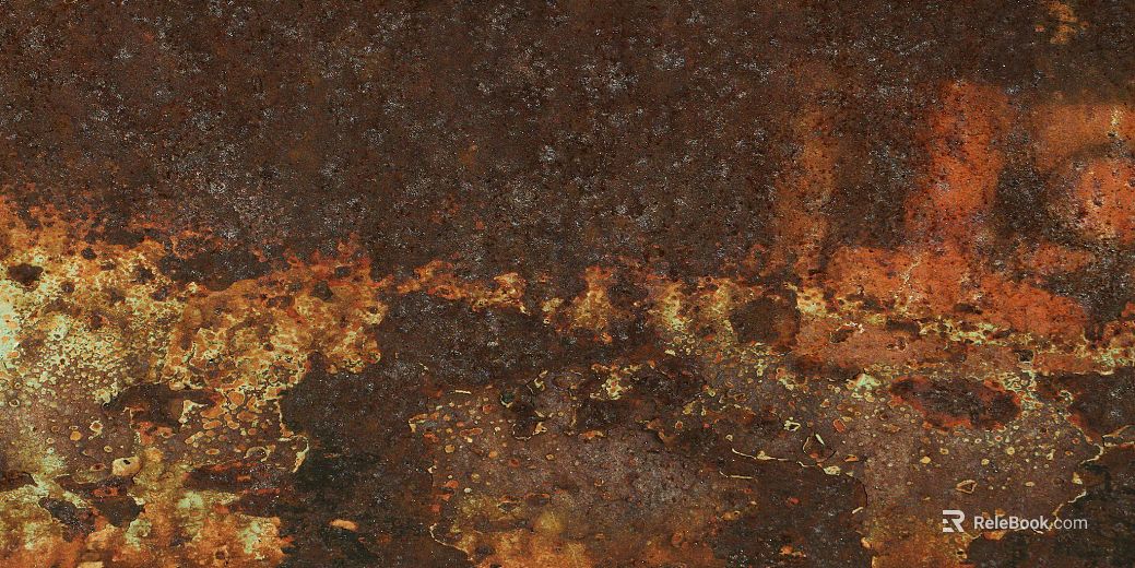 Orange brown distressed metal industrial finish texture