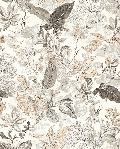 Light Curry Plant Pattern Wallpaper Home Decoration Background Wall texture