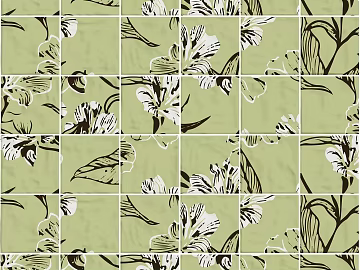 French Middle Green Small Square Tile texture (ID:ffach131815)