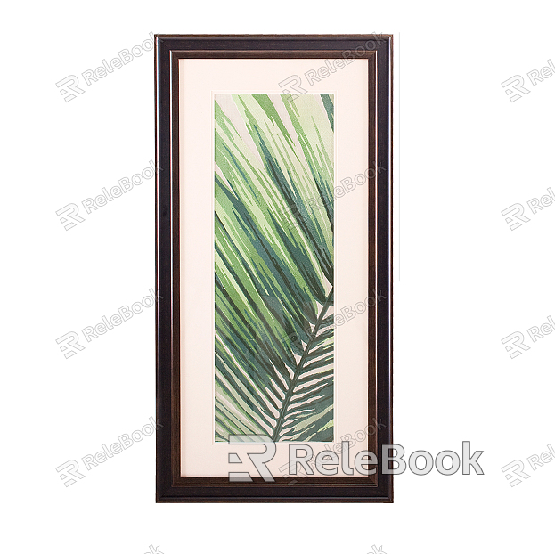 A vibrant, abstract plant painting featuring bold strokes of green, yellow, and blue, evoking the dynamic energy and lushness of nature in an artistic composition.