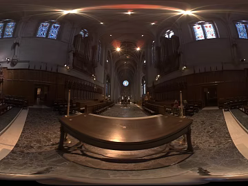 Vintage Indoor Church HDR 3d model