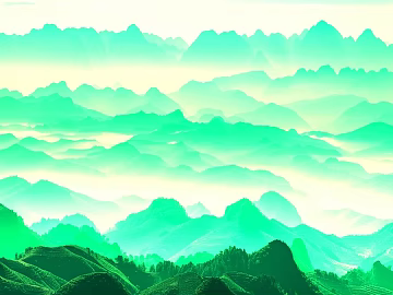 Green artistic conception landscape decorative painting texture (ID:ffaeh177596)