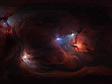 cosmic star nebula hdr 3d model