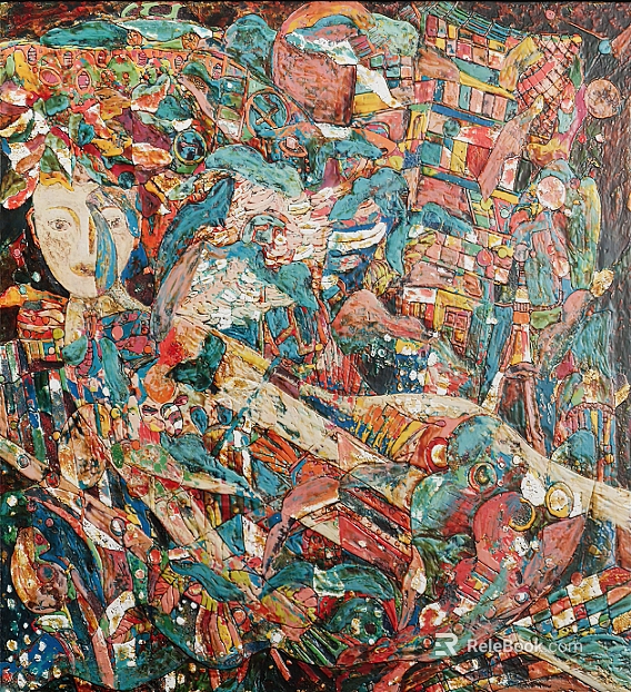 Color abstract figure decorative painting texture