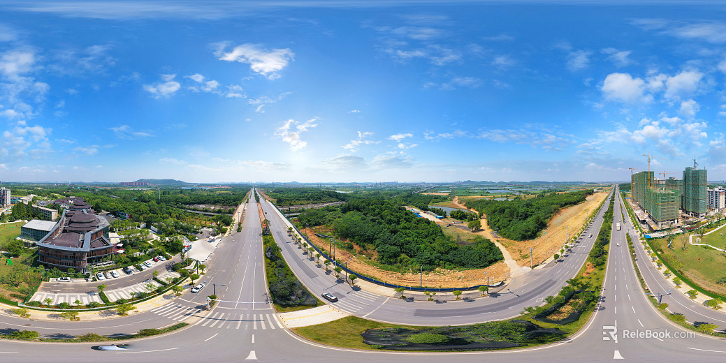 HDR city road traffic panorama texture