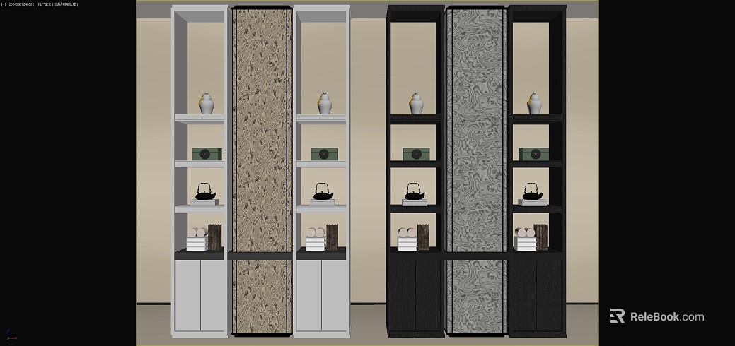 Rice gray terrazzo cabinet body finish texture
