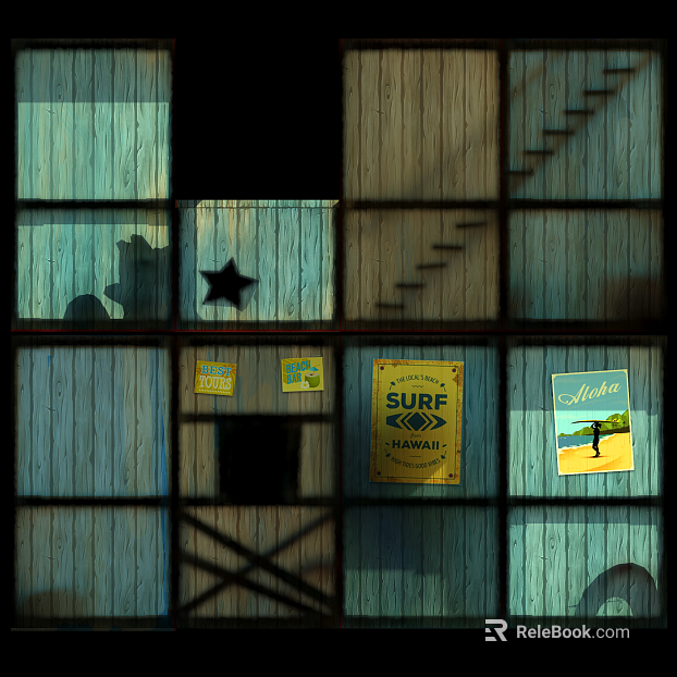 Blue Cyan Wood Board Seaside Shop Decoration texture