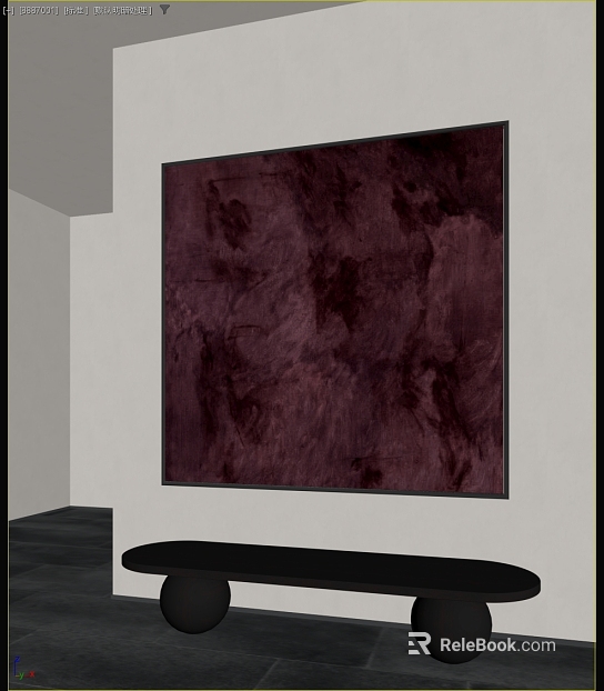 Wine red abstract decorative painting living room hanging painting texture