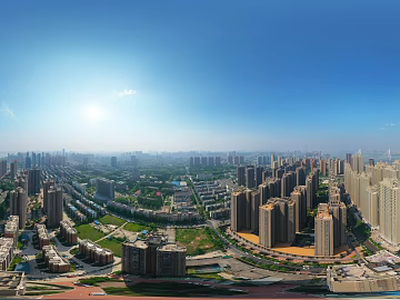 HDR city building bird's eye view panorama texture (ID:ffach707313)