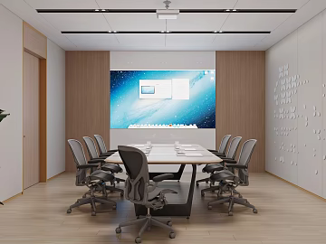 Light Wood Modern Meeting Room Scene texture (ID:ffaeh907866)